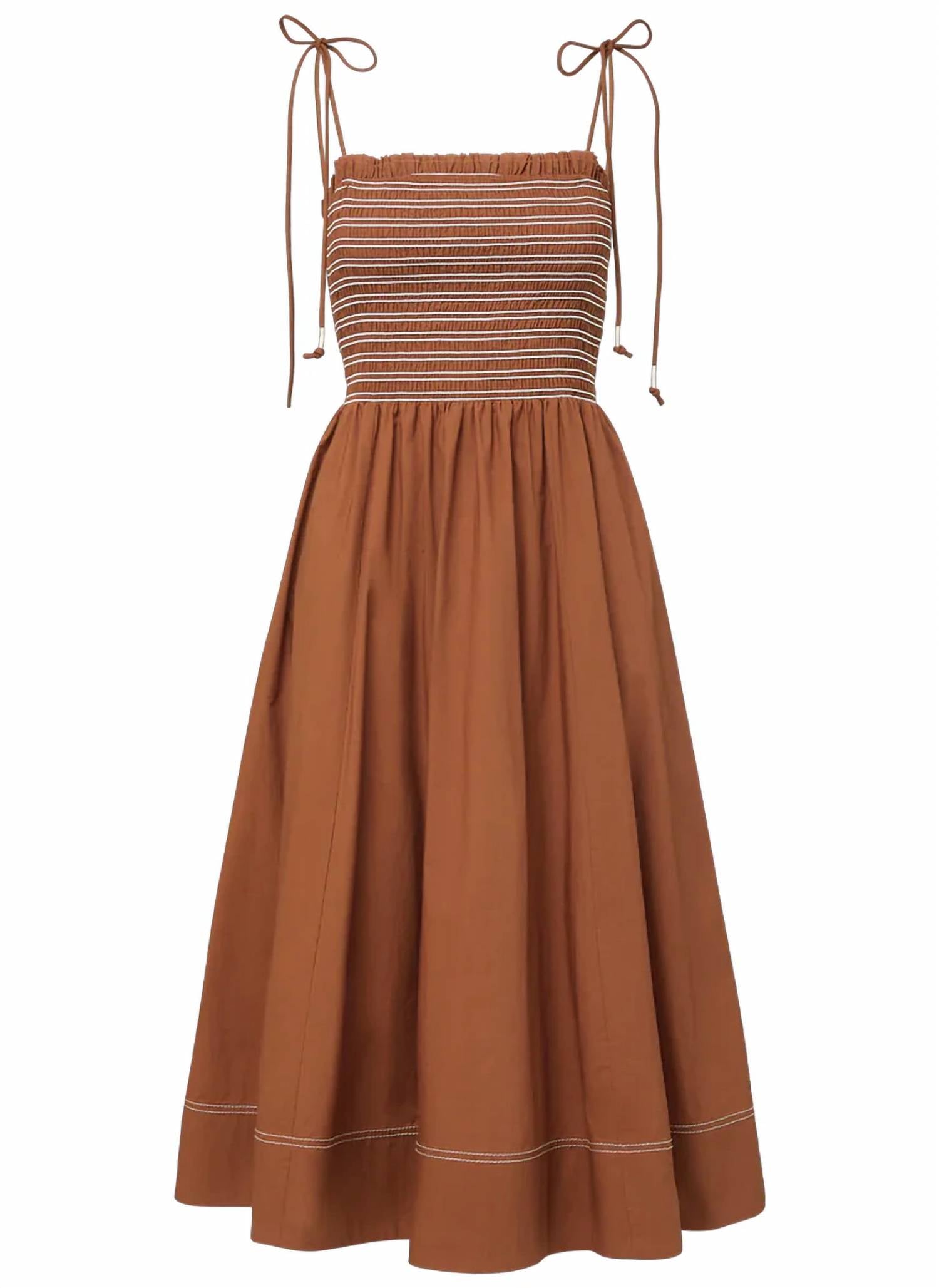 Veronica Beard - Kaela Smocked Midi Dress