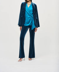 Joseph Ribkoff - Velvet Flared Pull On Trousers
