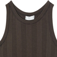 Moussy Women's Bleed Speed Tank in brown - women's tank top - detail view