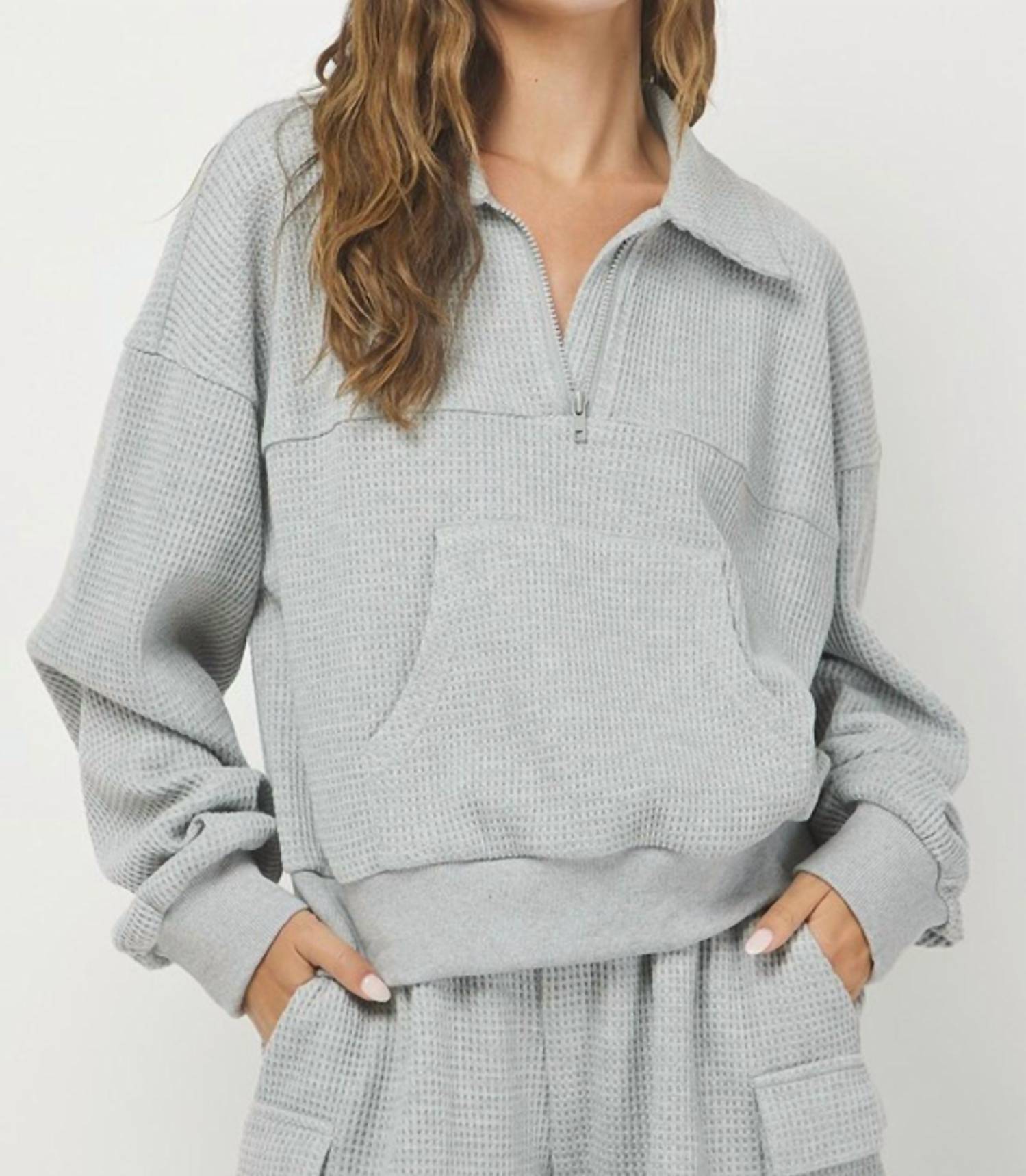 Needii - Willow Waffle Knit Sweatshirt