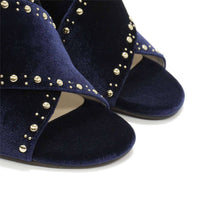 COLE HAAN Women's Gabby Studded Slip-on Sandals in blue velvet - women's sandal - view 9