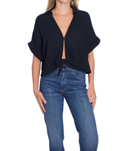 Stateside - Gauze Tie Front Shirt