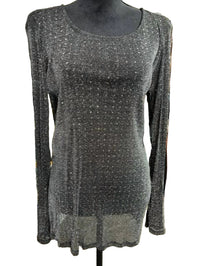 Vocal Apparel - Women's Sheer Rhinestone Long Sleeve Top