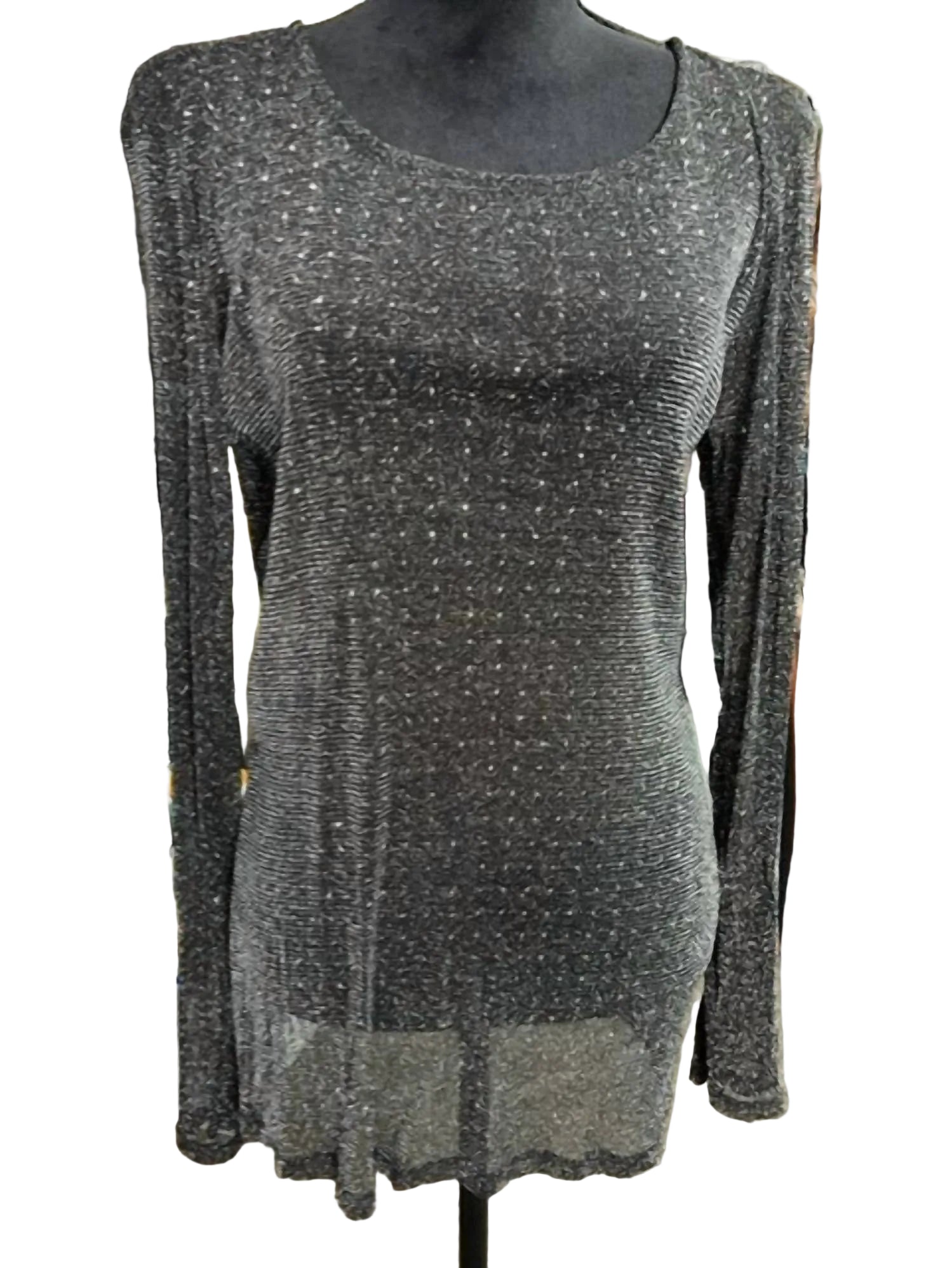 Vocal Apparel - Women's Sheer Rhinestone Long Sleeve Top