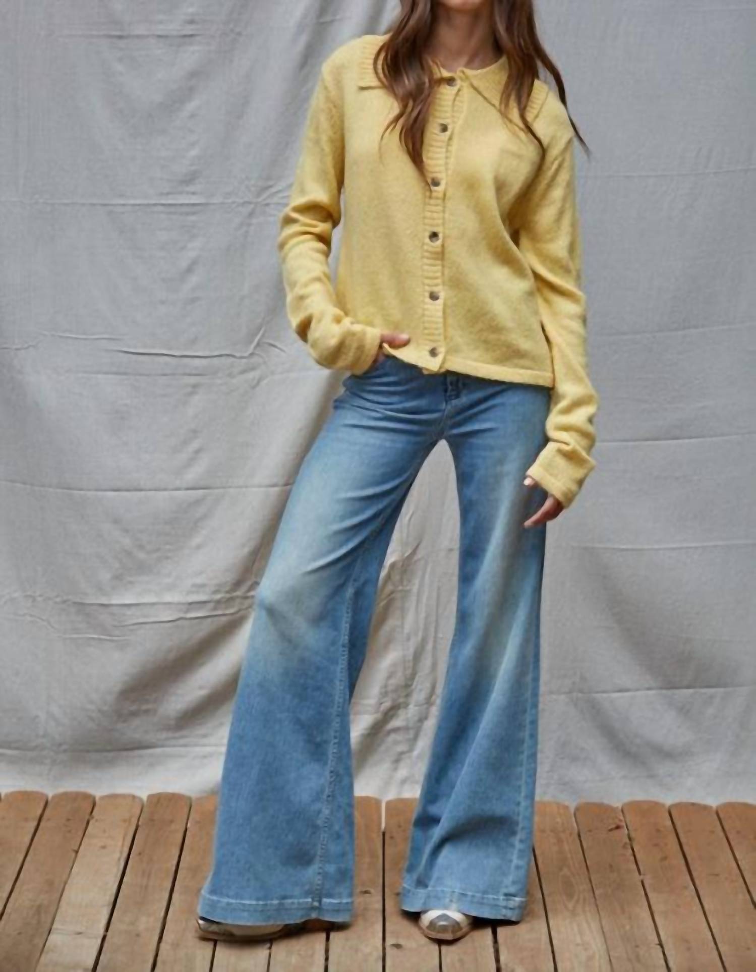 By Together - Lumi Collared Cardigan Top