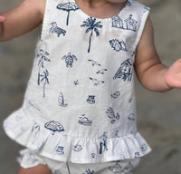 VIGNETTE Girl's Sierra Set in navy beach scene - item - detail view
