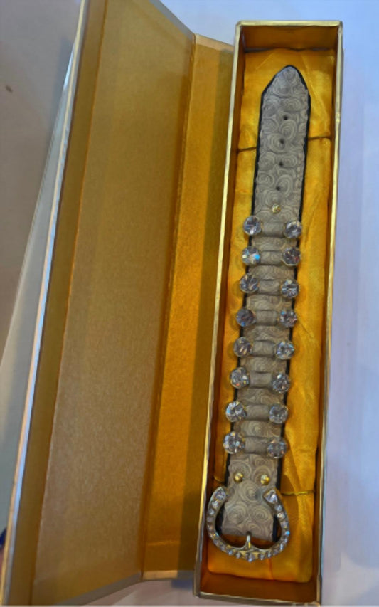 Sonya'S - Belted Rhinestone Adjustable Bracelet