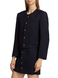 Frame - Stretch-wool Crewneck Jacket