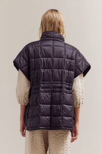 Grade & Gather - High Neck Zip Up Quilting Padded Vest