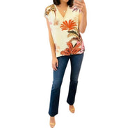 Monoplaza - Carmen V-neck Boxy Linen Blend Top