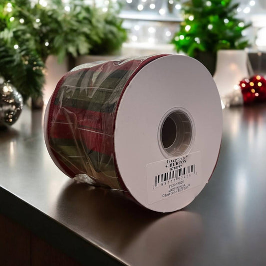 Burton + Burton - Striped Red & Green Ribbon