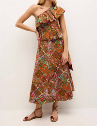 Marie Oliver Estine Wrap Skirt in tahiti 1 - women's skirt - alternate view