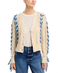 Driftwood - Braided Denim Button Front Sweater