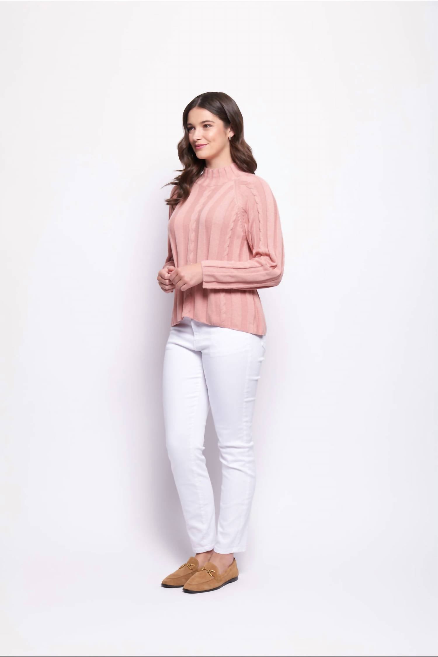 FOIL Feeling Connected Sweater in pink - women's sweater - alternate view