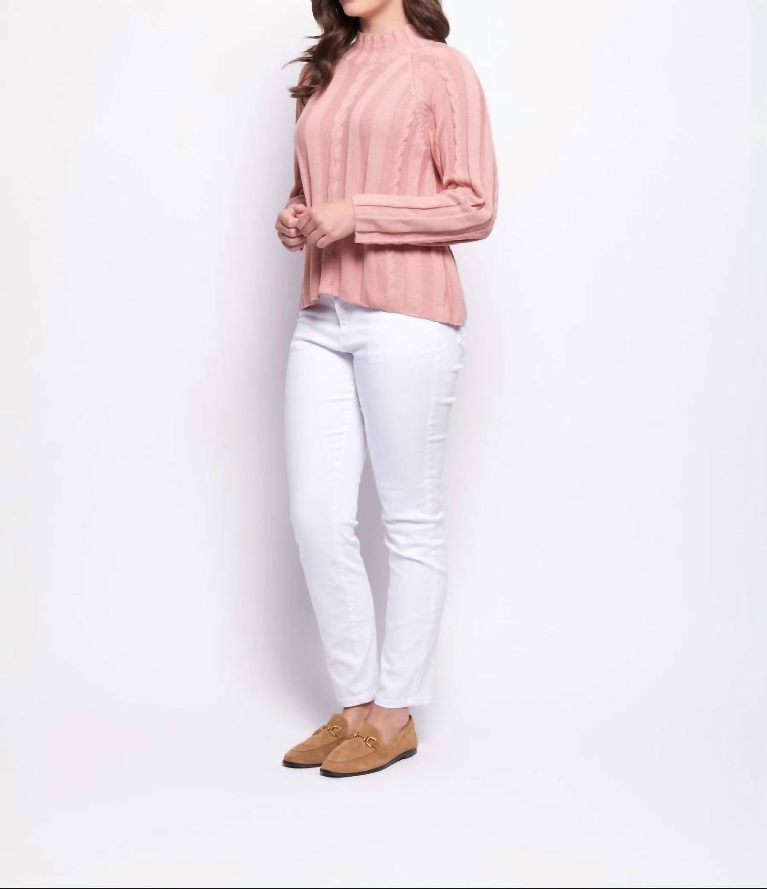FOIL Feeling Connected Sweater in pink - women's sweater - detail view