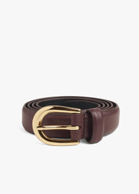 Favorite Daughter Women's Favorite Belt in burgundy gold - women's accessory - detail view