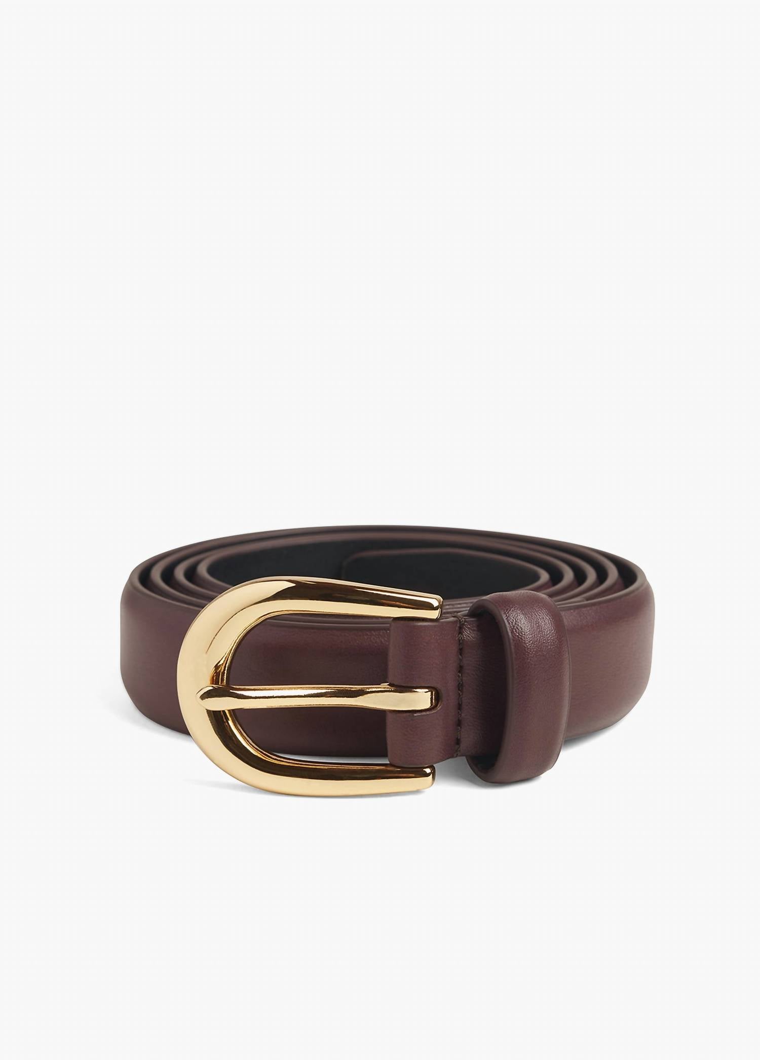 Favorite Daughter Women's Favorite Belt in burgundy gold - women's accessory - detail view
