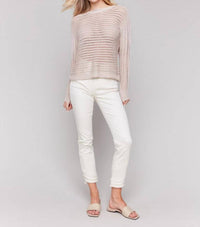 Charlie B - Metallic Fishnet Sweater