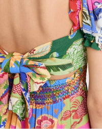 FARM RIO Sunny Mix Midi Dress in multi - women's dress - view 5