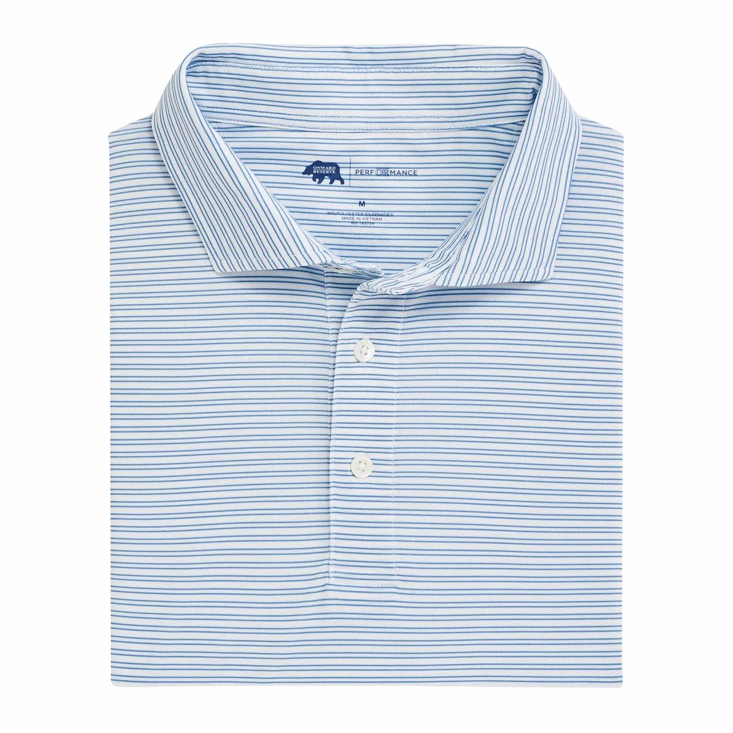 Onward Reserve - Men's Pairing Stripe Performance Pique Polo