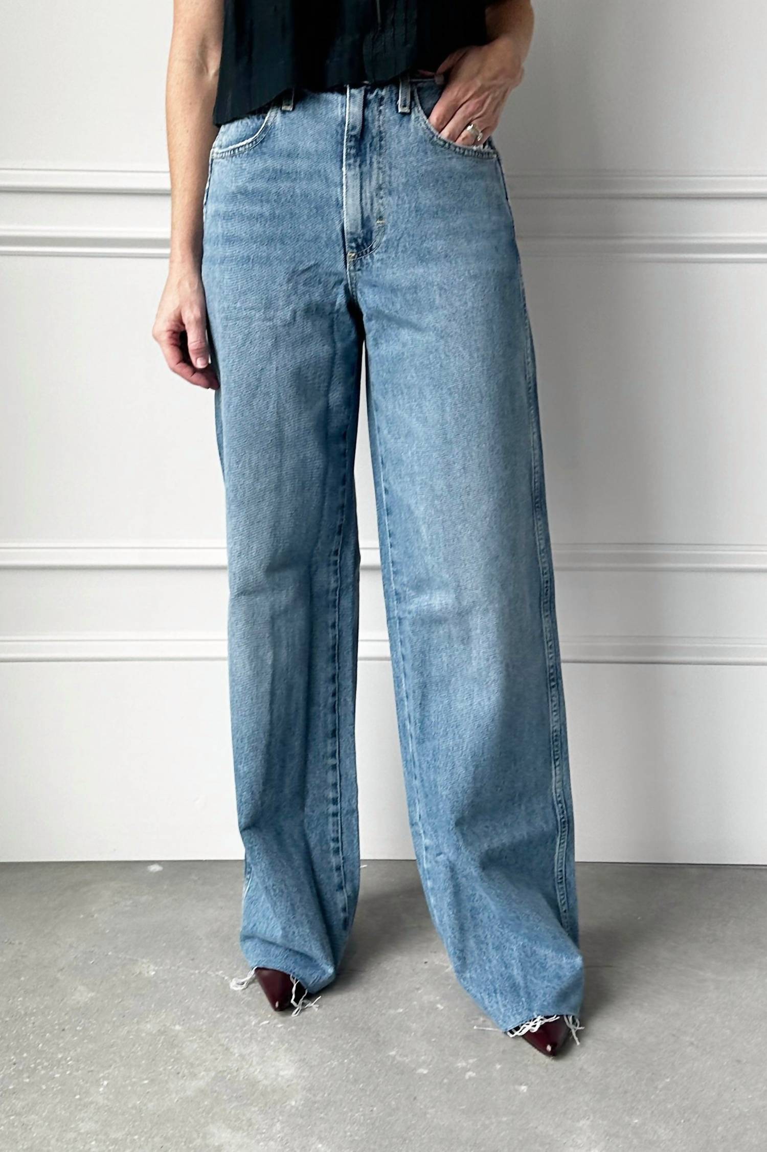 Amo - Frida High Rise Wide Leg Jeans