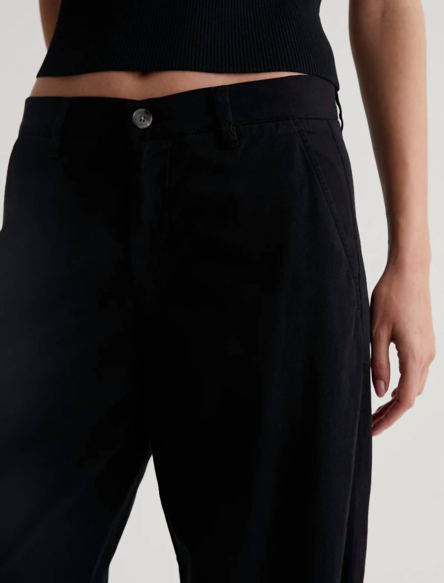 AG Jeans Caden Wide Leg Pants in black - women's pants - view 4