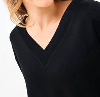 Mary Square - Cloudsilk V Neck Top
