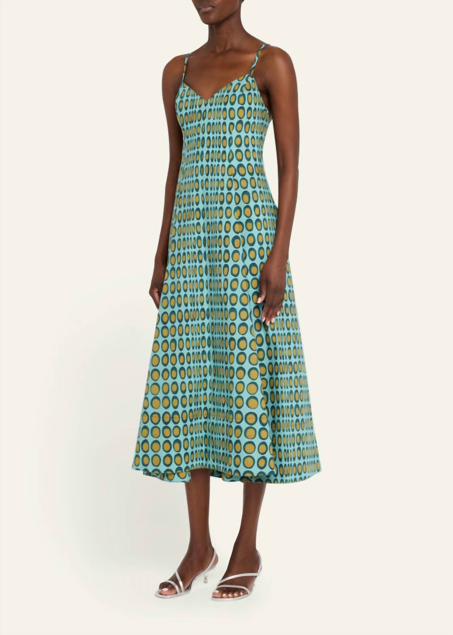 Christopher John Rogers - Wiggle Dot V-neck Midi Dress