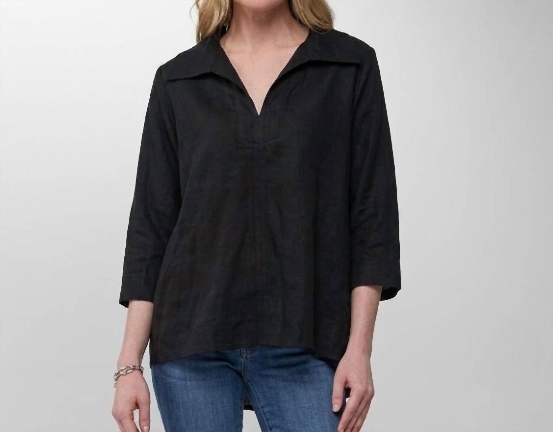 Toofan - High Low Collar Top
