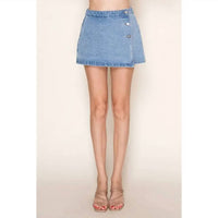 White Birch - 3-button Detail Skort