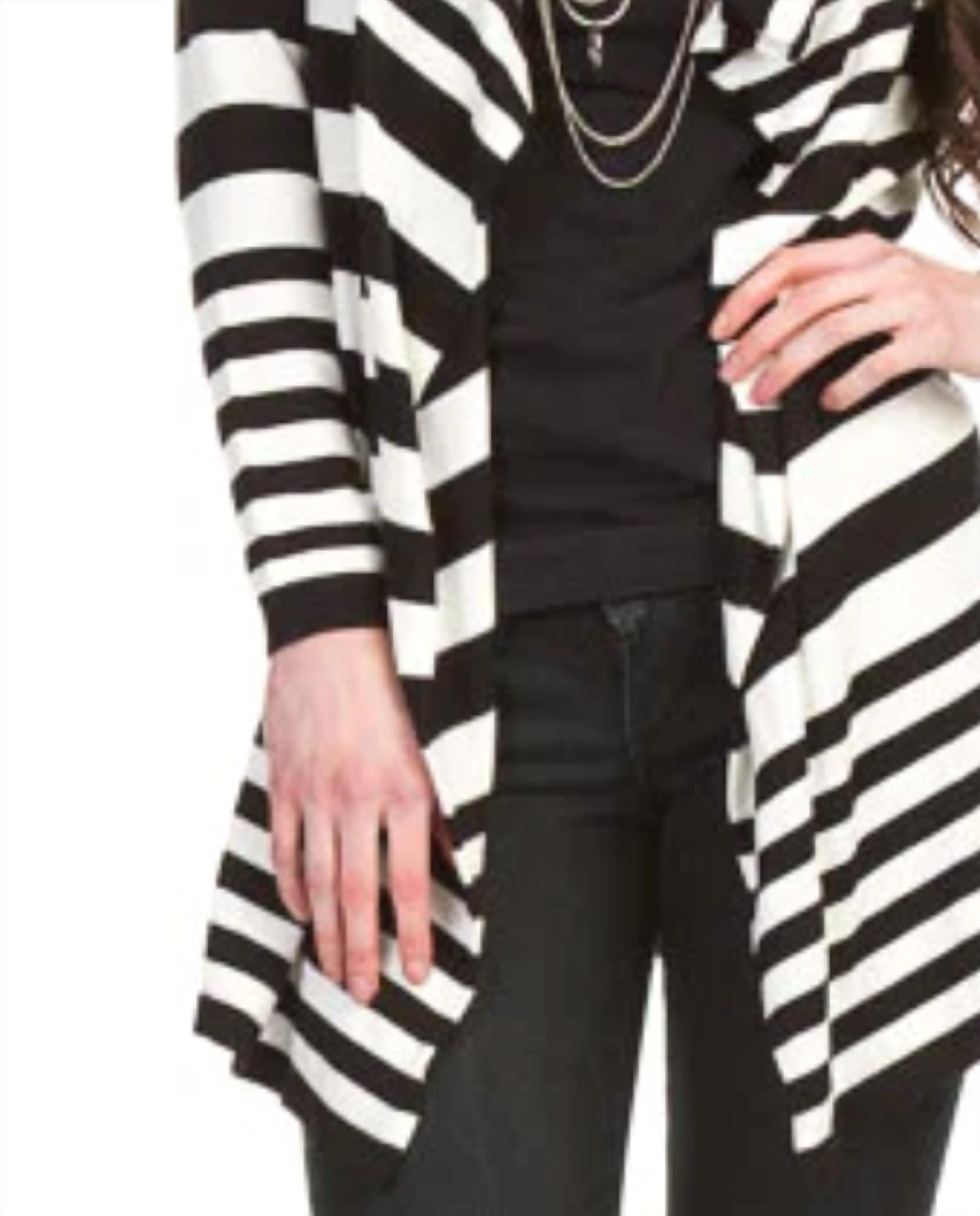Papillon - Stripped Drape Cardigan