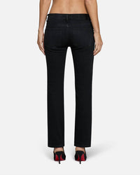 EB Denim Lola Slim Cigarette Jeans in noir - women's jeans - detail view