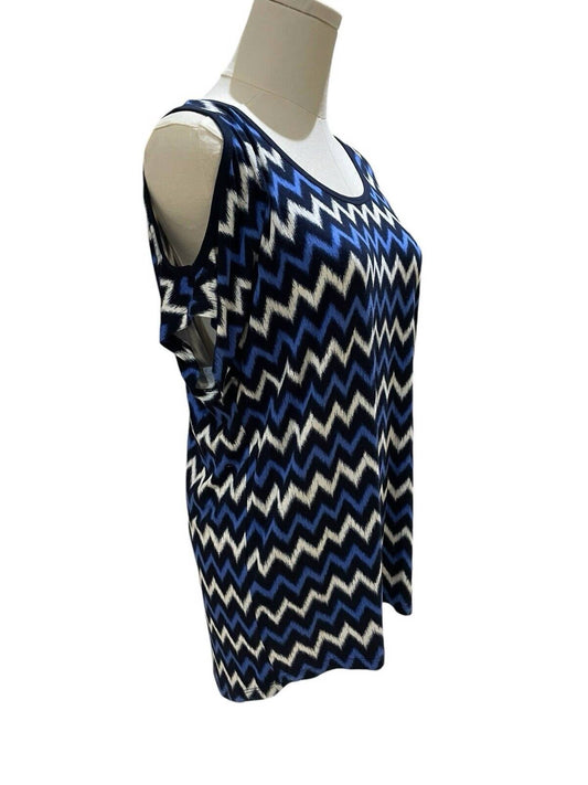 Michael Kors - Printed Cold Shoulder Lightweight Blouse