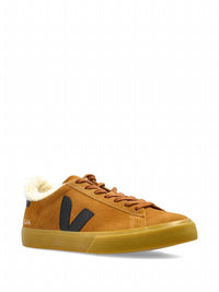 VEJA Women's Campo Winter Suede Sneakers in camel black natural - women's sneaker - detail view