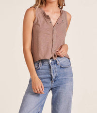 Bobi - Cropped Snap Tank Top