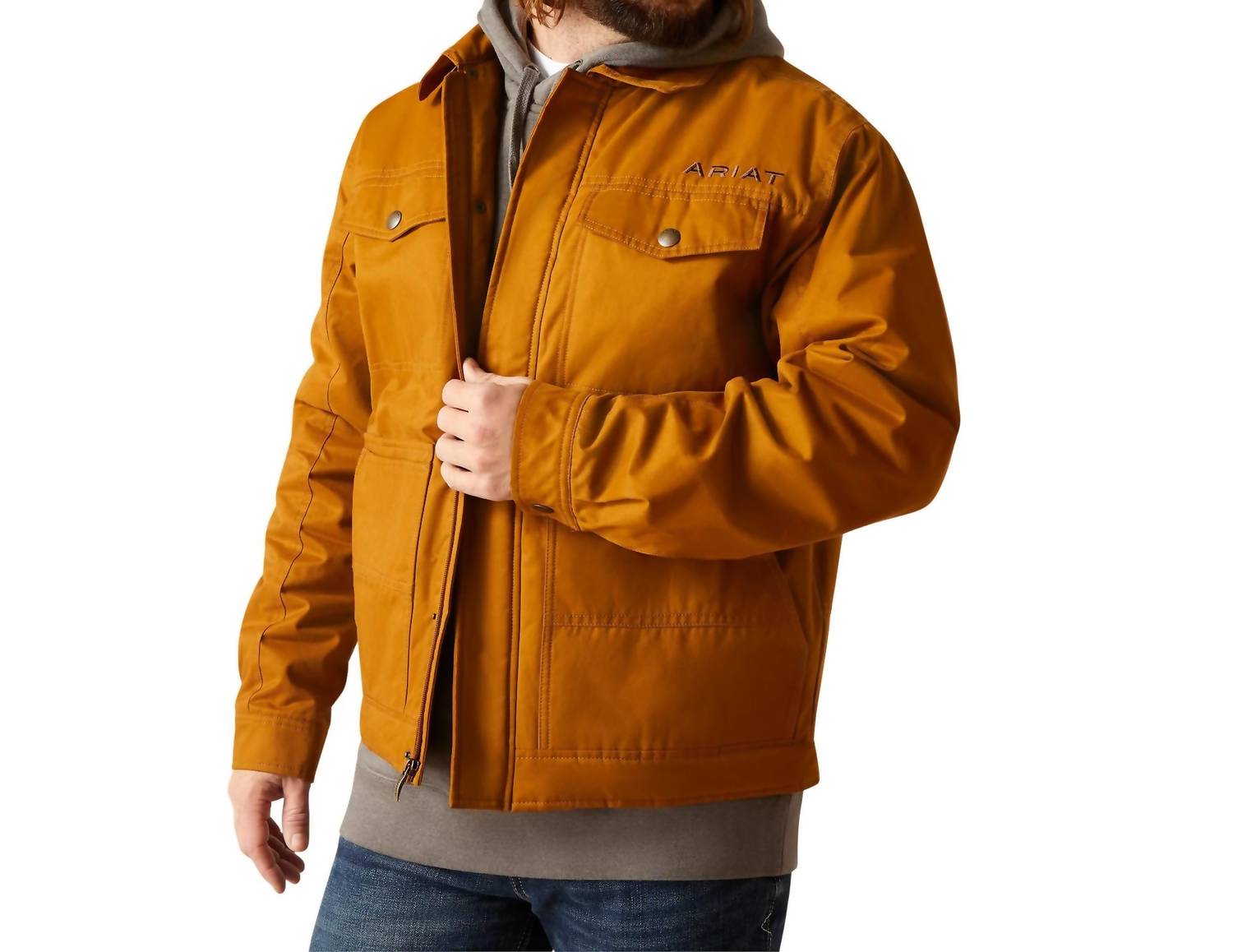 ARIAT Grizzly Canvas Jacket in chestnut - men's jacket