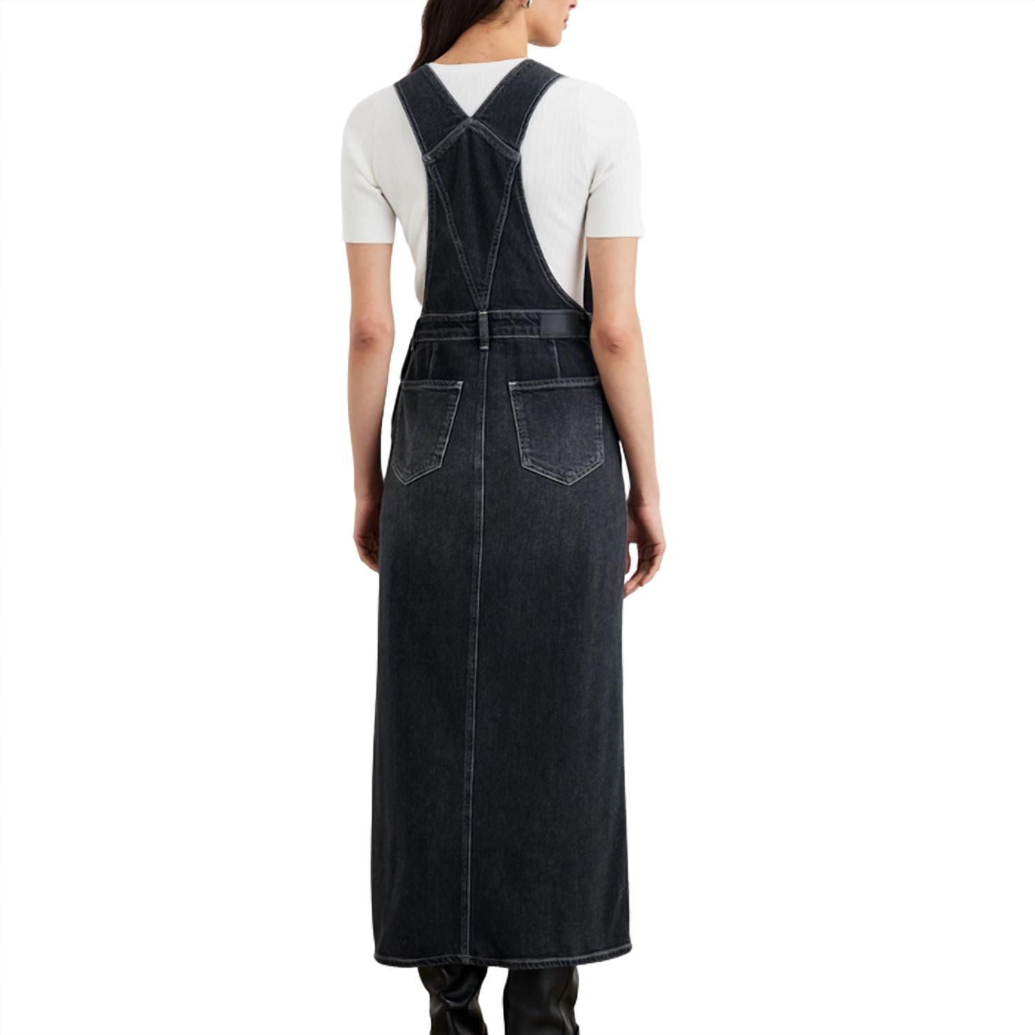 Rails Westlake Overall Maxi Dress in black sand - women's dress - alternate view