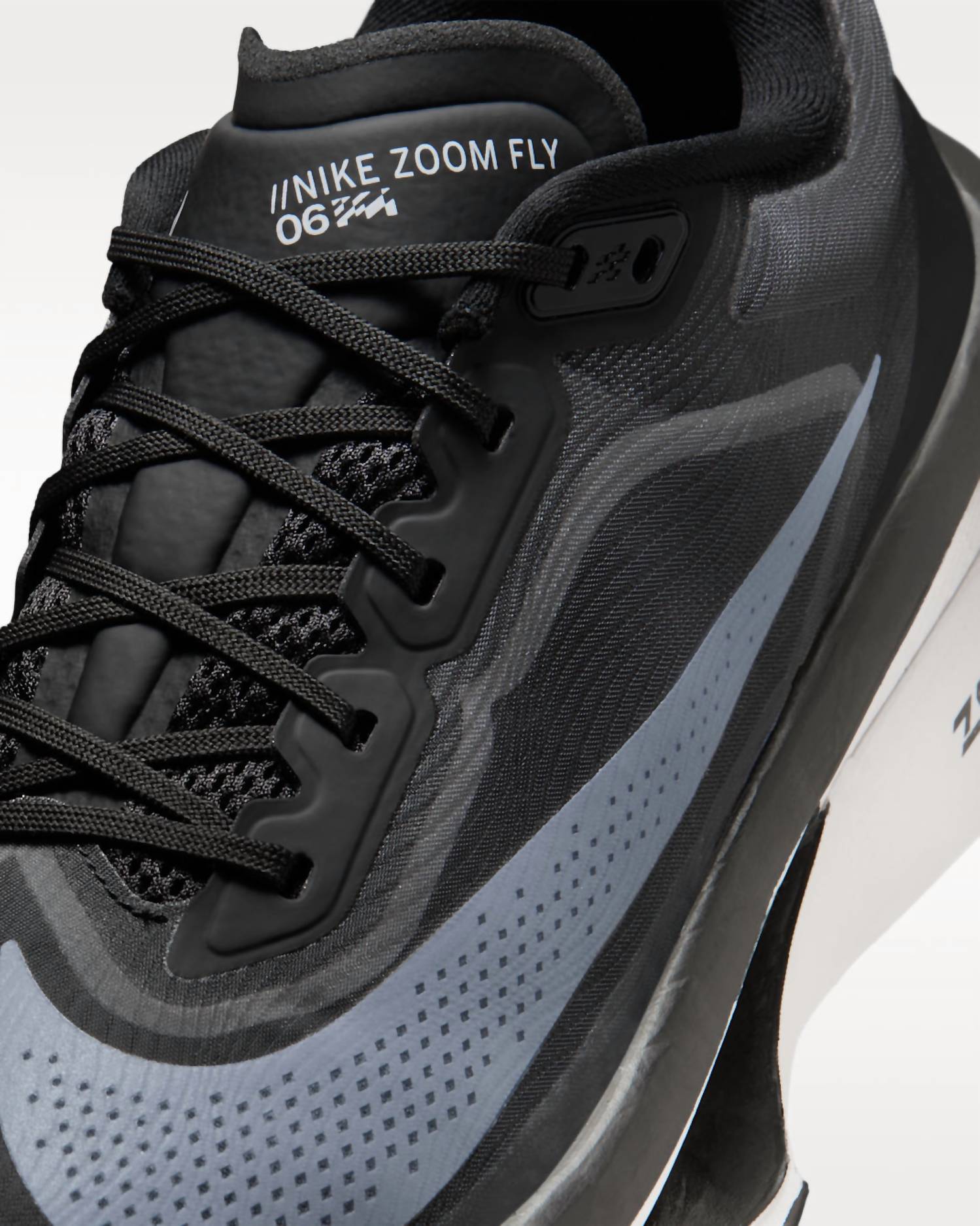 NIKE Men's Zoom Fly 6 Road Racing Shoes in black light smoke - men's shoe - view 5