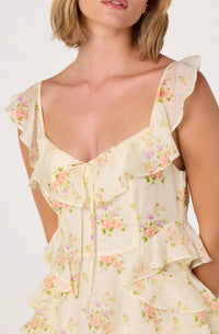 Astr - Women's Adessa Floral Ruffle Tiered Maxi Dress