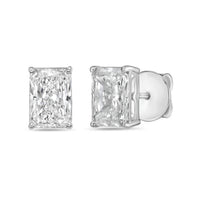 Diana M Jewels - Women's Radiant Lab-grown Diamond Stud Earrings (1.00 Tcw) - Delicate
