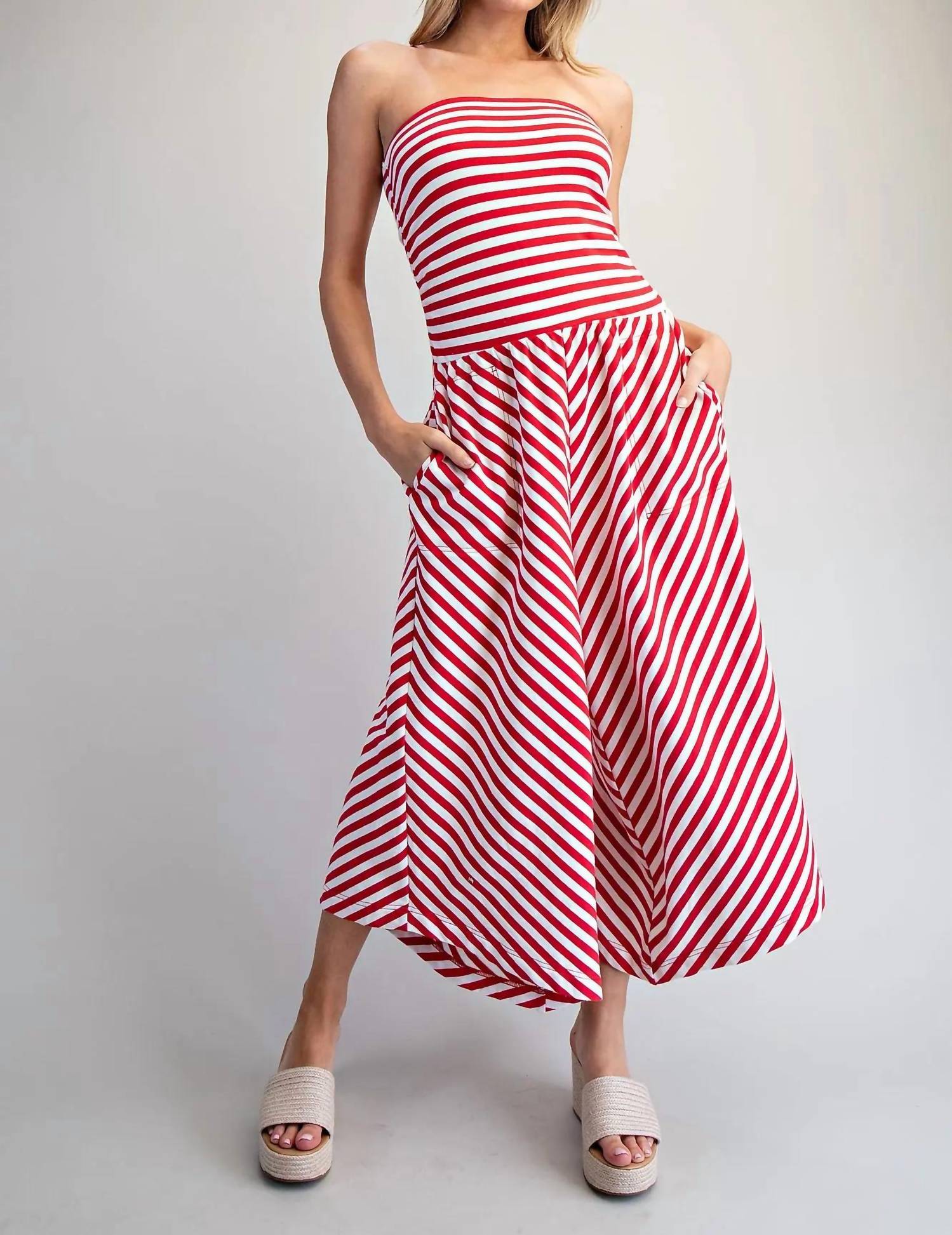 Ee:Some - Katherine Strapless Wide Leg Jumpsuit