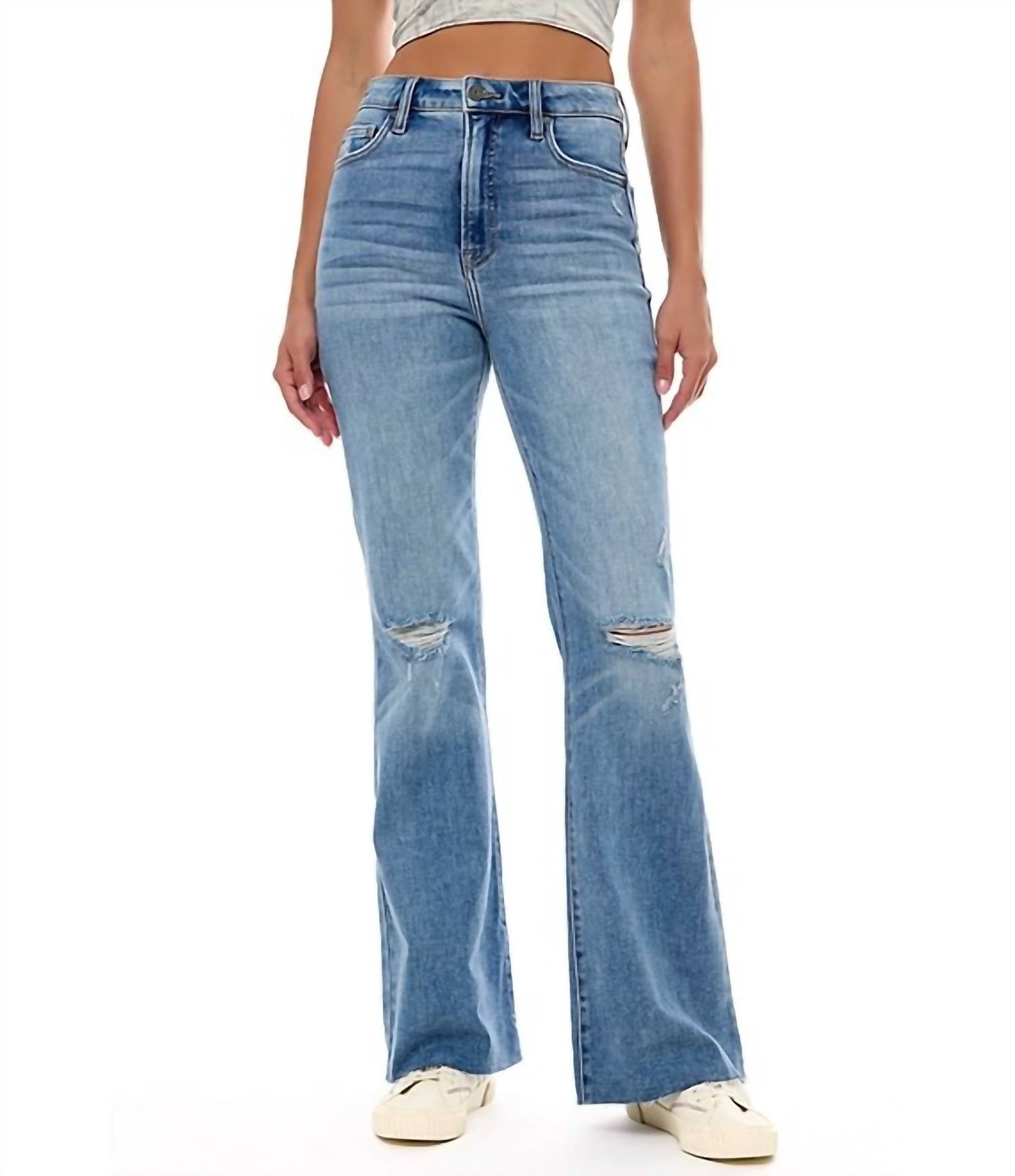 Hidden - Happi Distressed Flare-leg Jeans