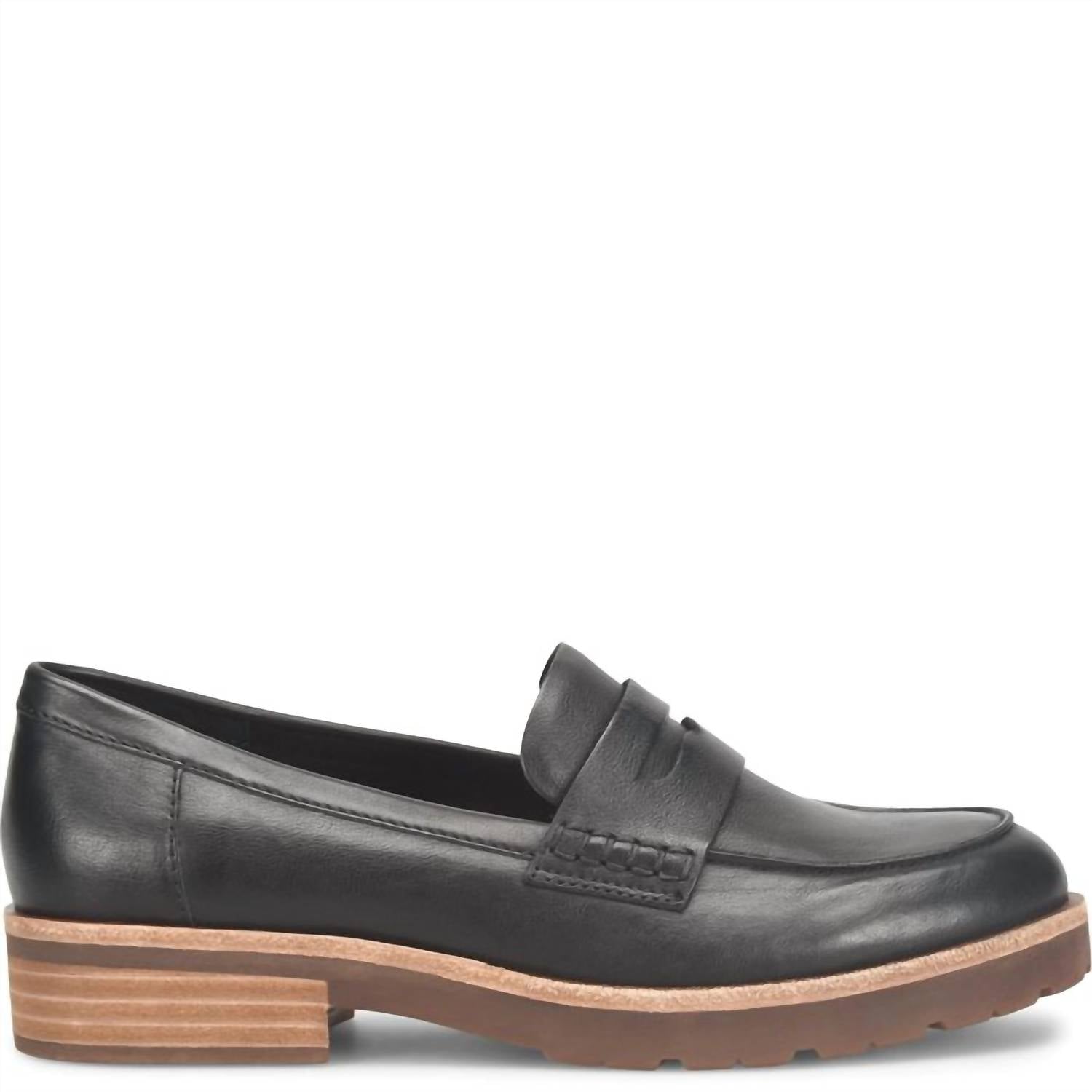 KORK-EASE Women's Carlisle Loafer in black - women's flats - detail view