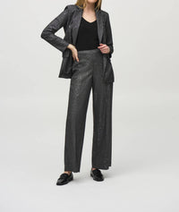 Joseph Ribkoff Wide Leg Sequin Pants in grey - women's pants - view 4