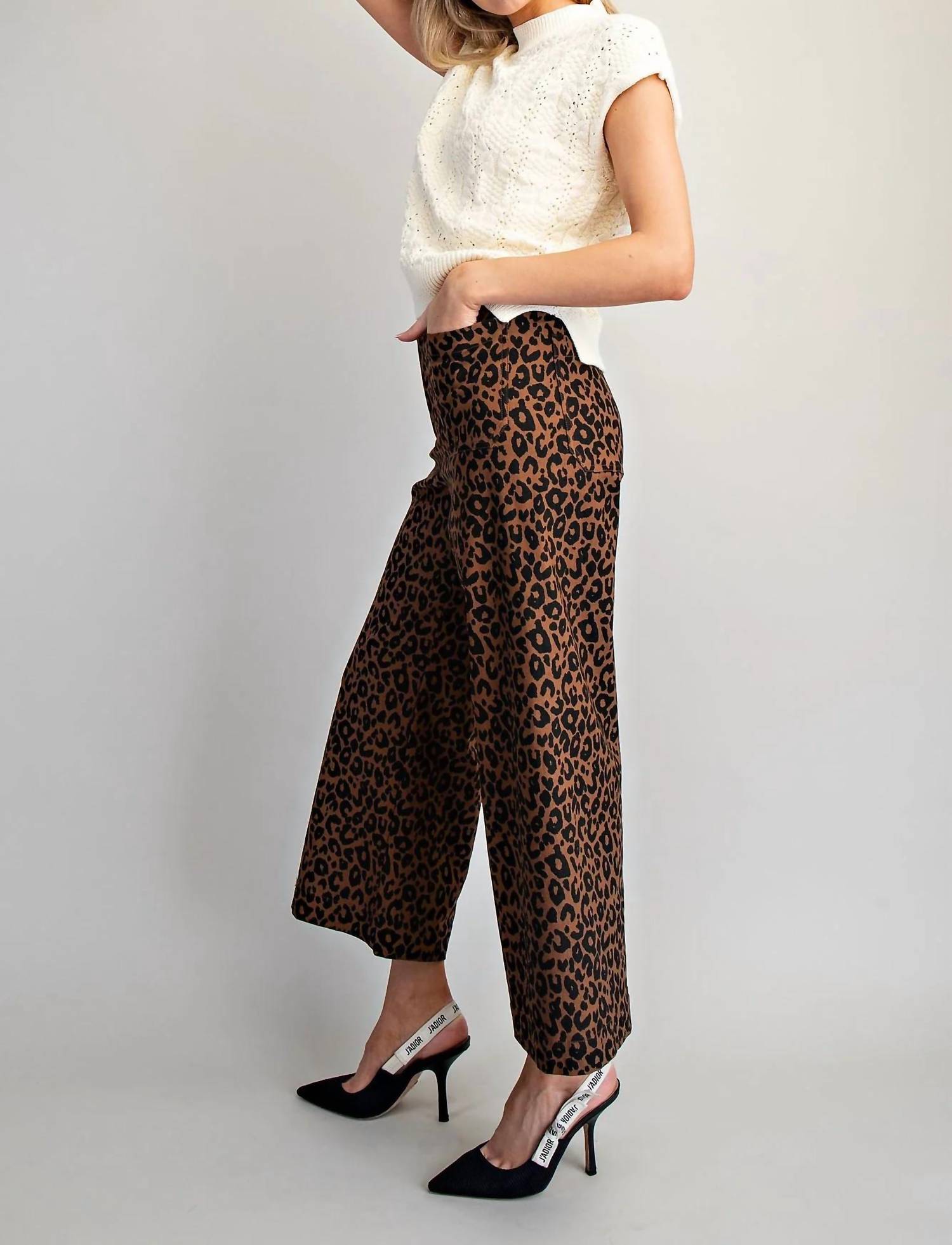 Eesome - High-rise Wide-leg Pants