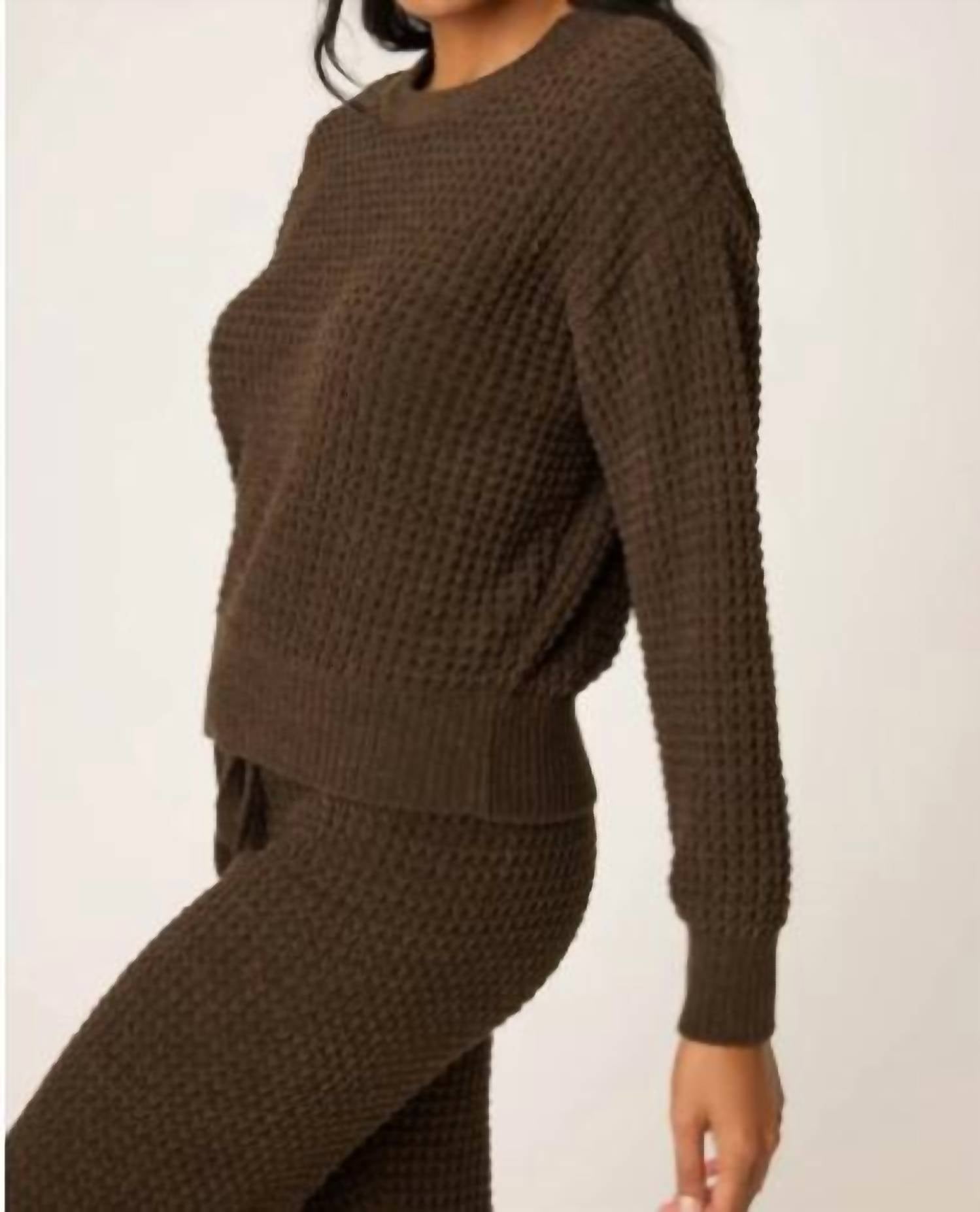 Pj Salvage - Chenille Waffle Long Sleeve Top