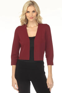 Joseph Ribkoff - Pearl Accent 3/4 Sleeve Cropped Cover-up