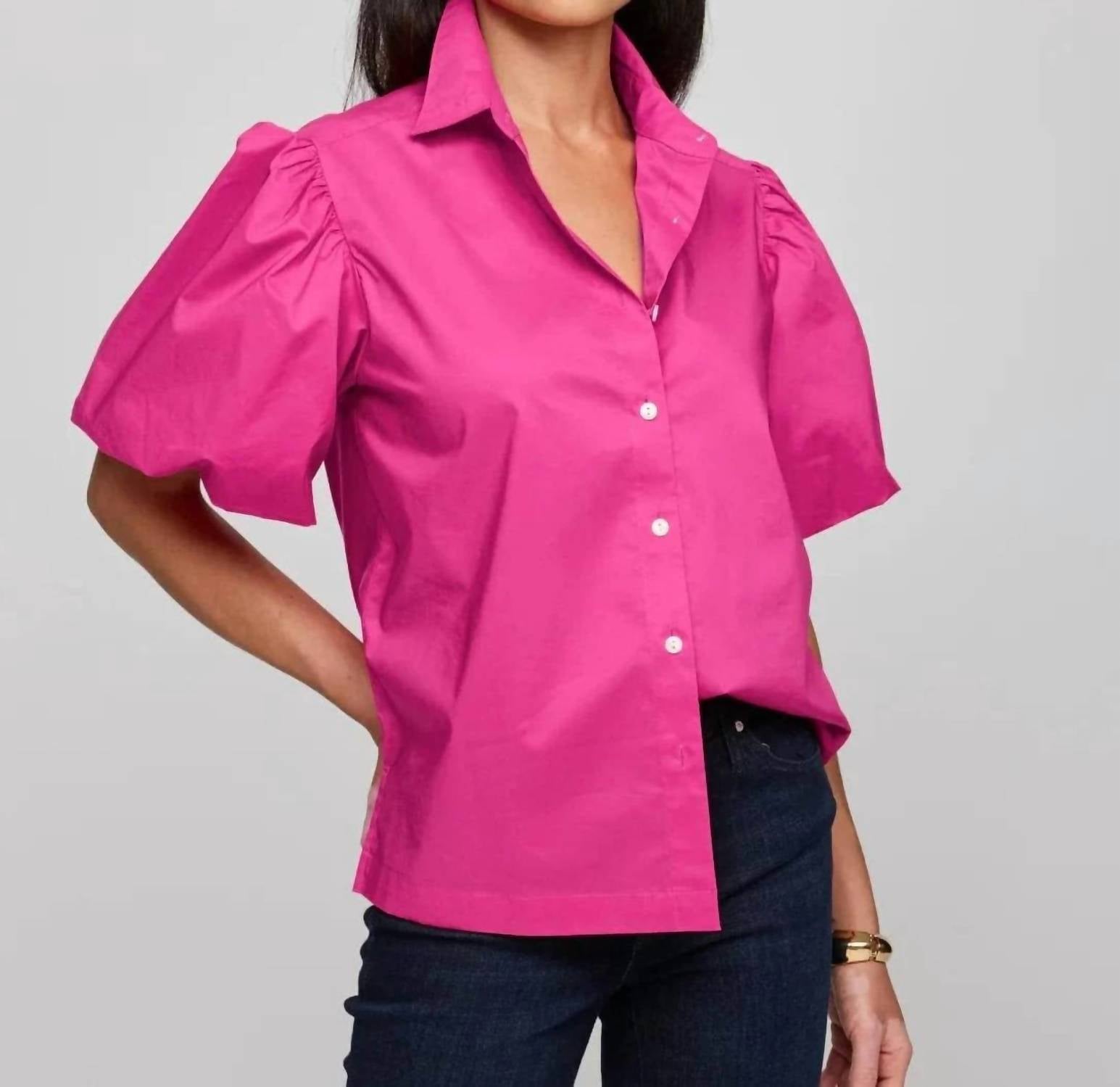 Hinson Wu - Angelina Elbow Sleeve Cotton Shirt