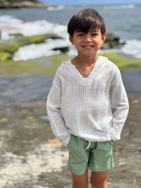 Me & Henry - Boys St. Ives Gauze Hooded Top