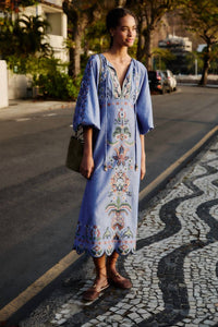 Farm Rio - Embroidered Midi Dress